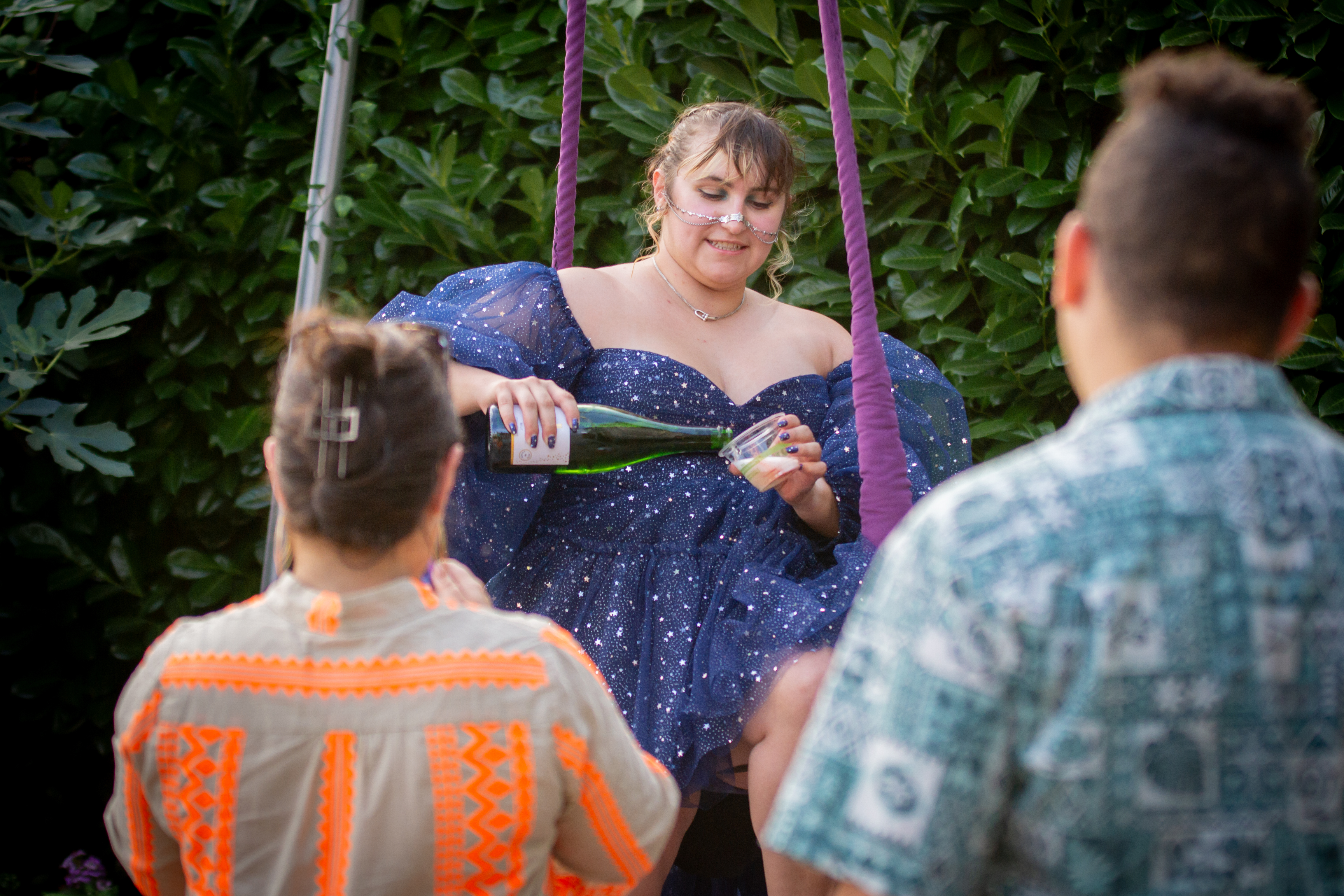 Aerial bartending at a private event, Photo Credit: Pamela S. Photography