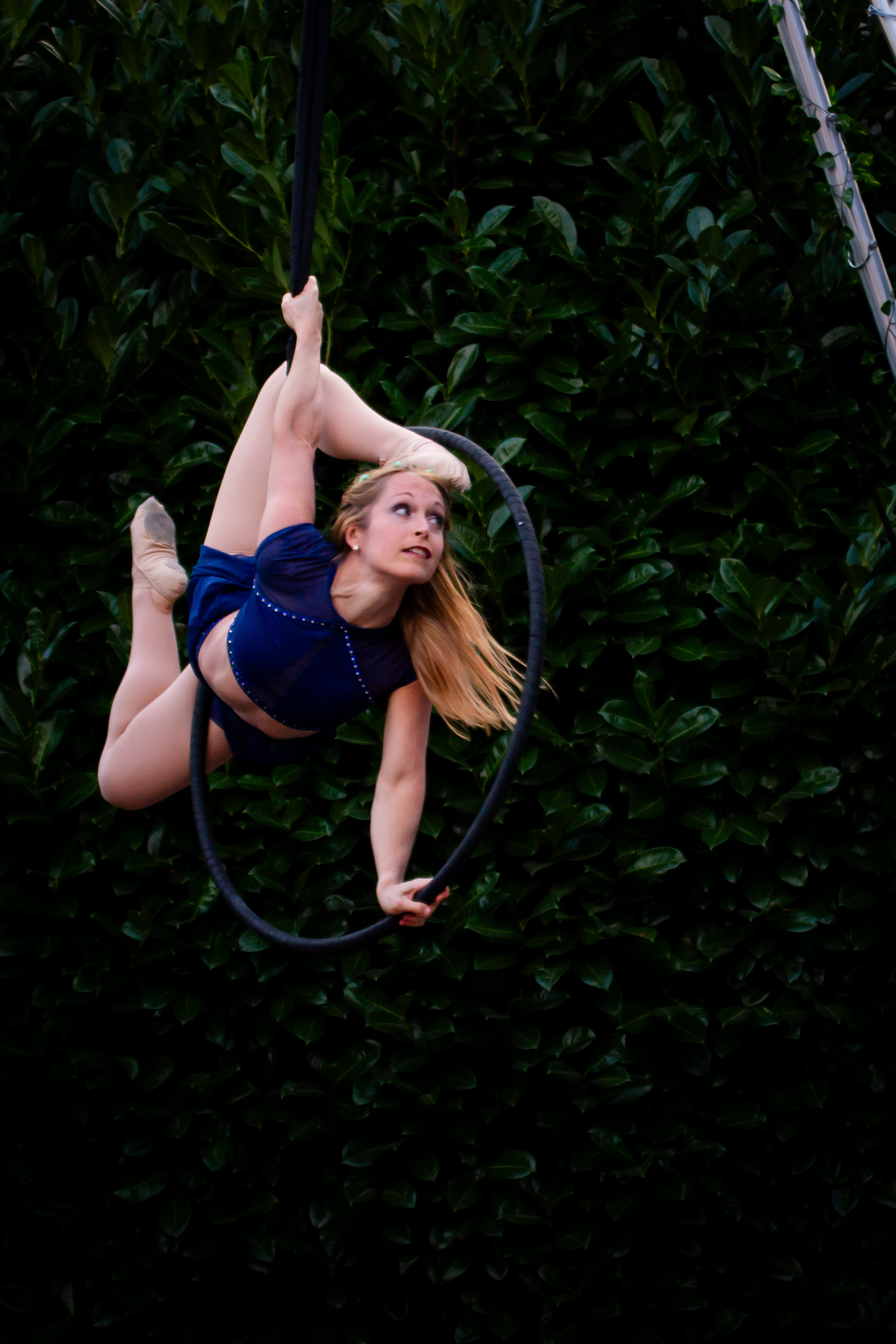 early evening aerial act at soirée, Photo Credit: Pamela S. Photography